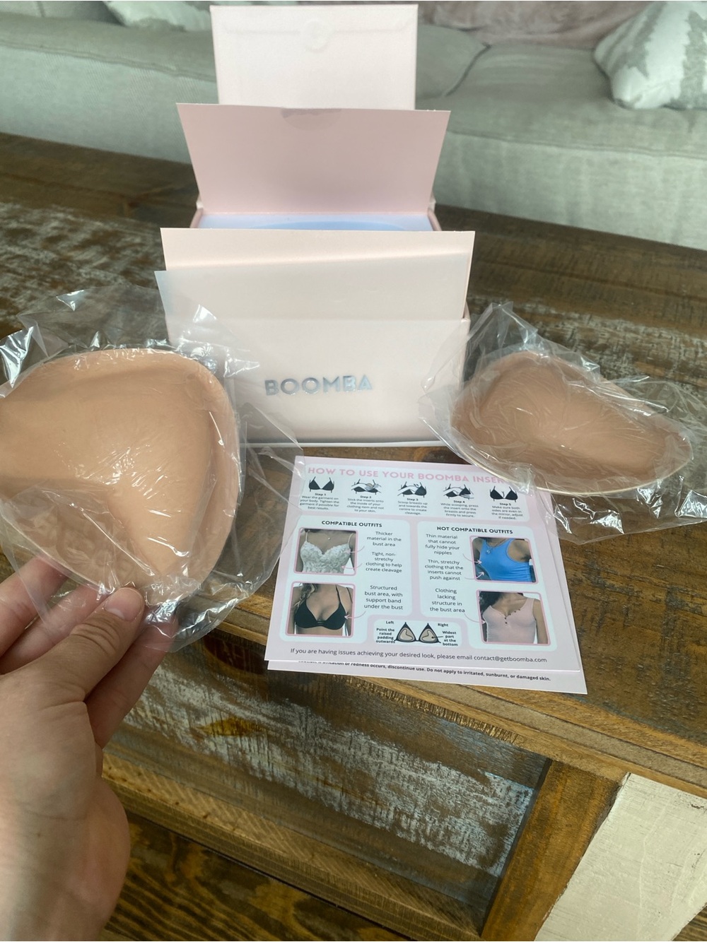 Boomba Nude Ultra Boost Adhesive Bra Inserts - Natural Beige Size A